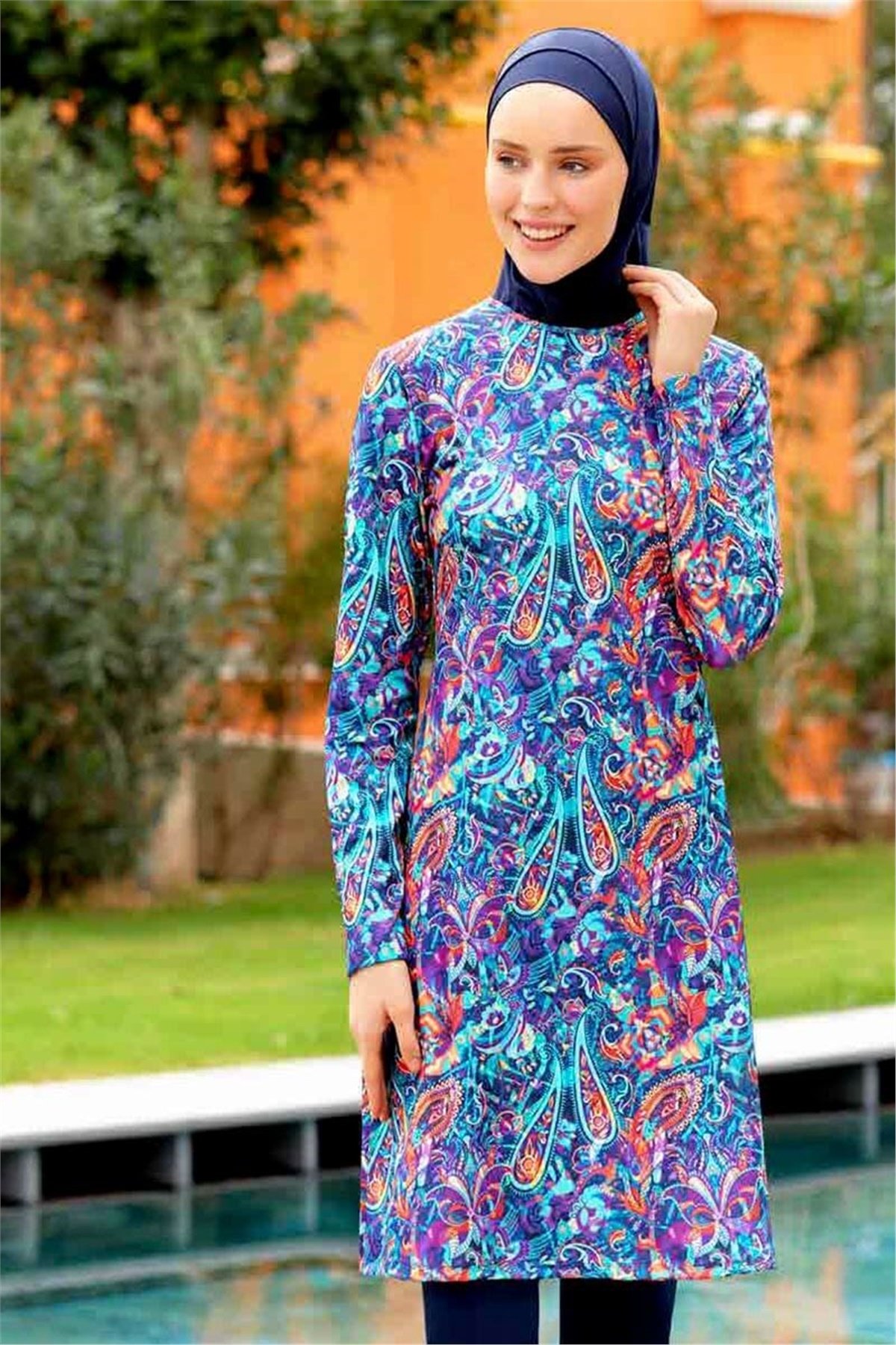 Seamay Tam Kapalı Likralı Tesettür Mayo 00769