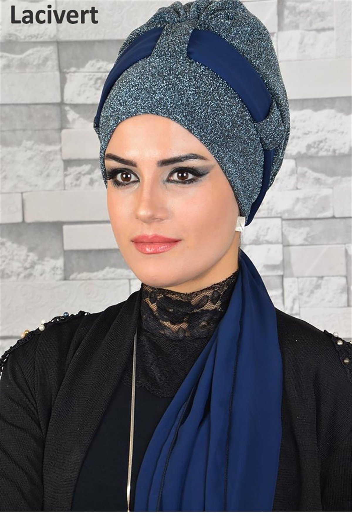 Simli Fularlı Bone bna027 Lacivert