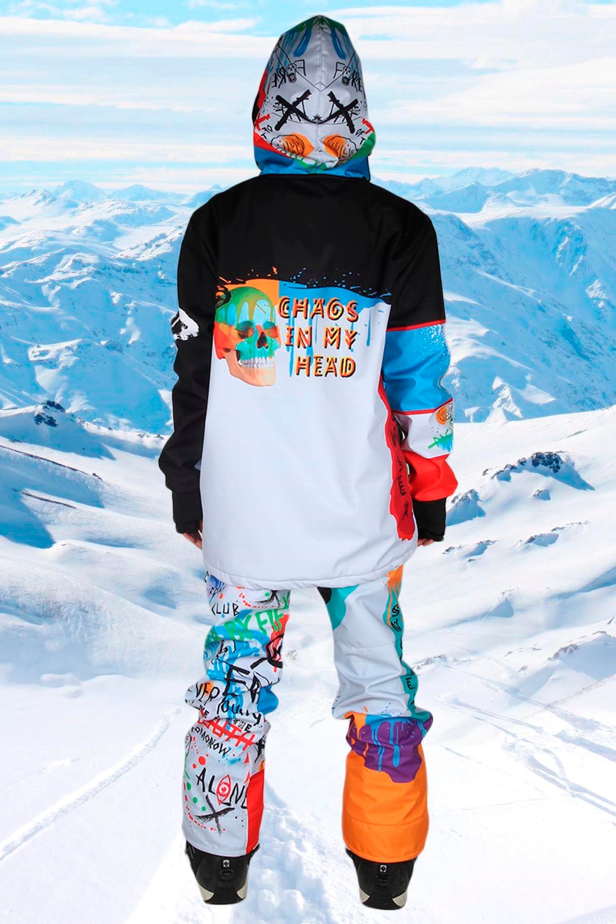 Snowsea Chaos In My Head Erkek Snowboard ve Kayak Mont - Pantolon Takımı