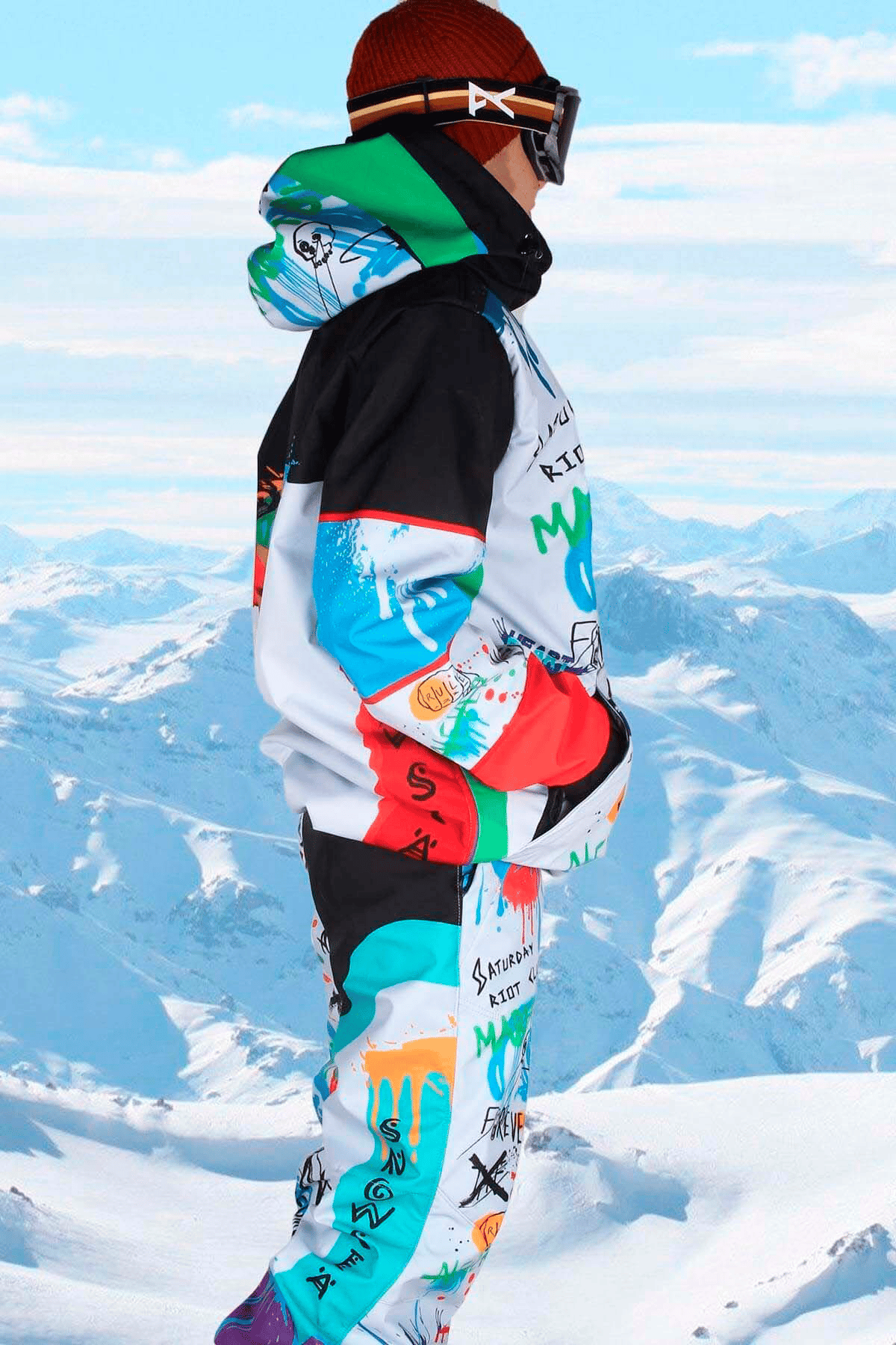 Snowsea Chaos In My Head Erkek Snowboard ve Kayak Mont - Pantolon Takımı