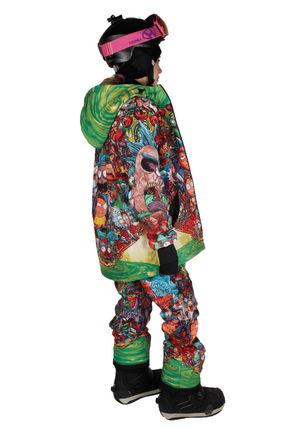 Snowsea Çılgın Tasarım Snowboard Mont & Pantolon Takım