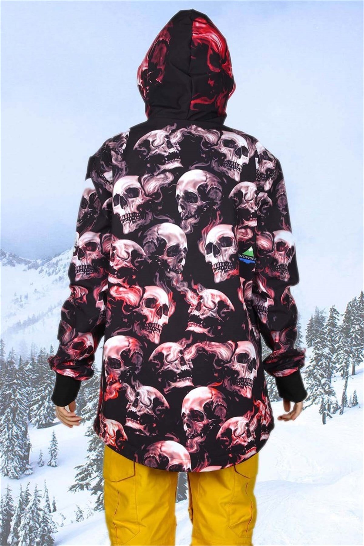 Snowsea Marka Red Skull Bayan Snowboard ve Kayak Montu SS5588