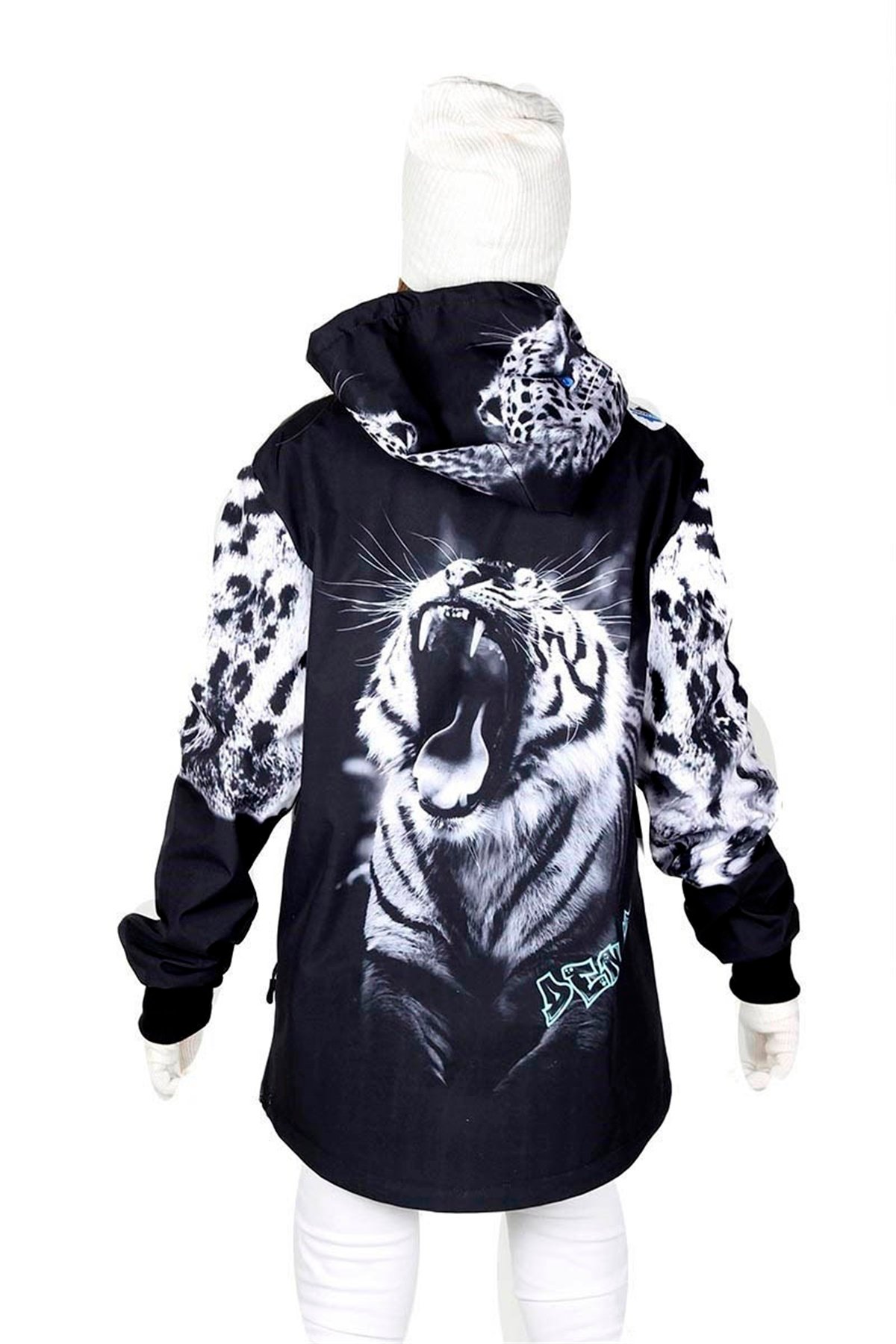 Snowsea Marka White Tiger Özel Tasarım Kadın Outdoor Shoftshell Mont