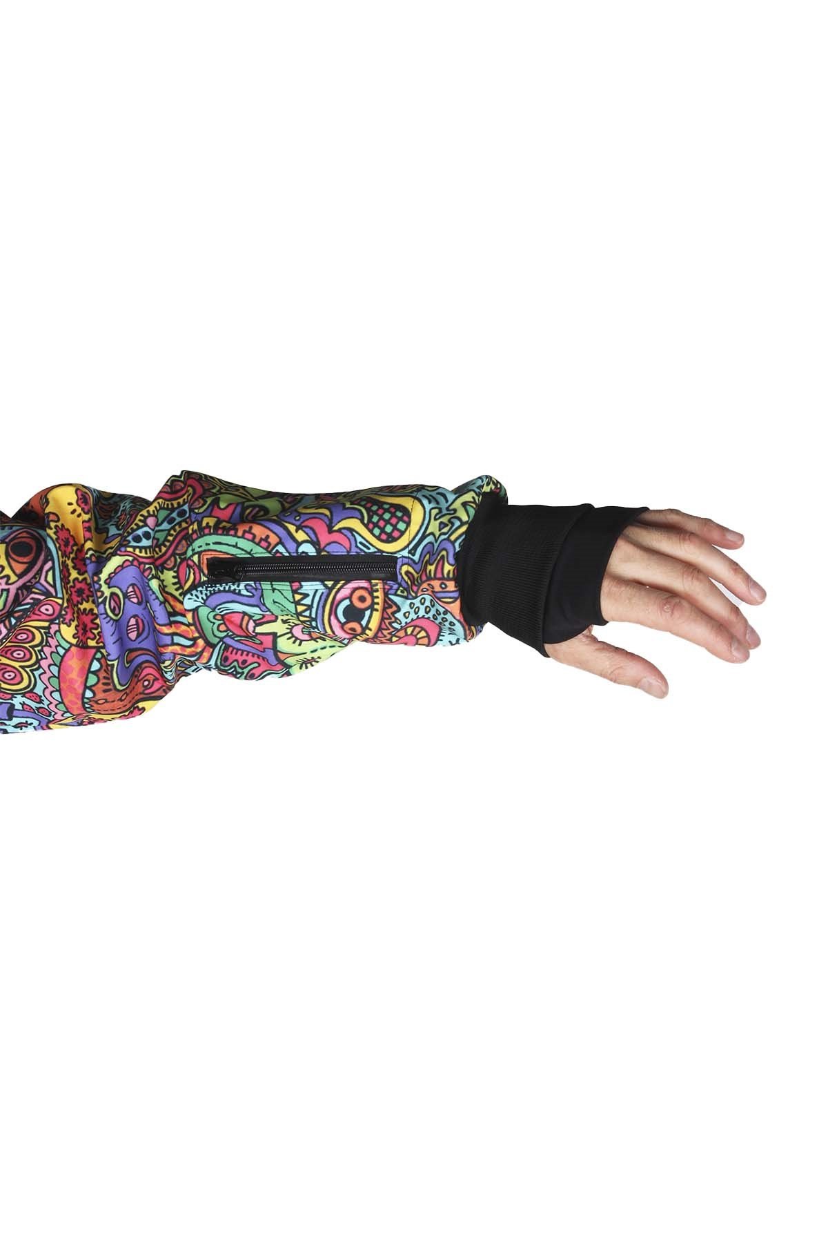 Snowsea Mixed Design Yaka Fermuarlı Snowboard & Kayak Montu SS7769