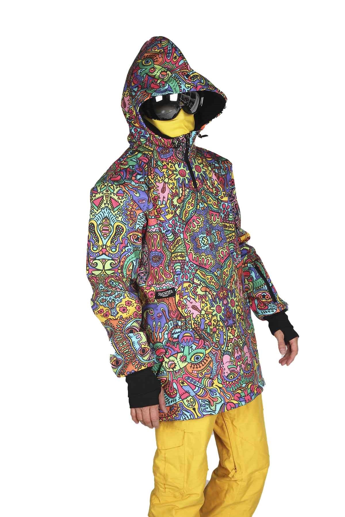 Snowsea Mixed Design Yaka Fermuarlı Snowboard & Kayak Montu SS7769