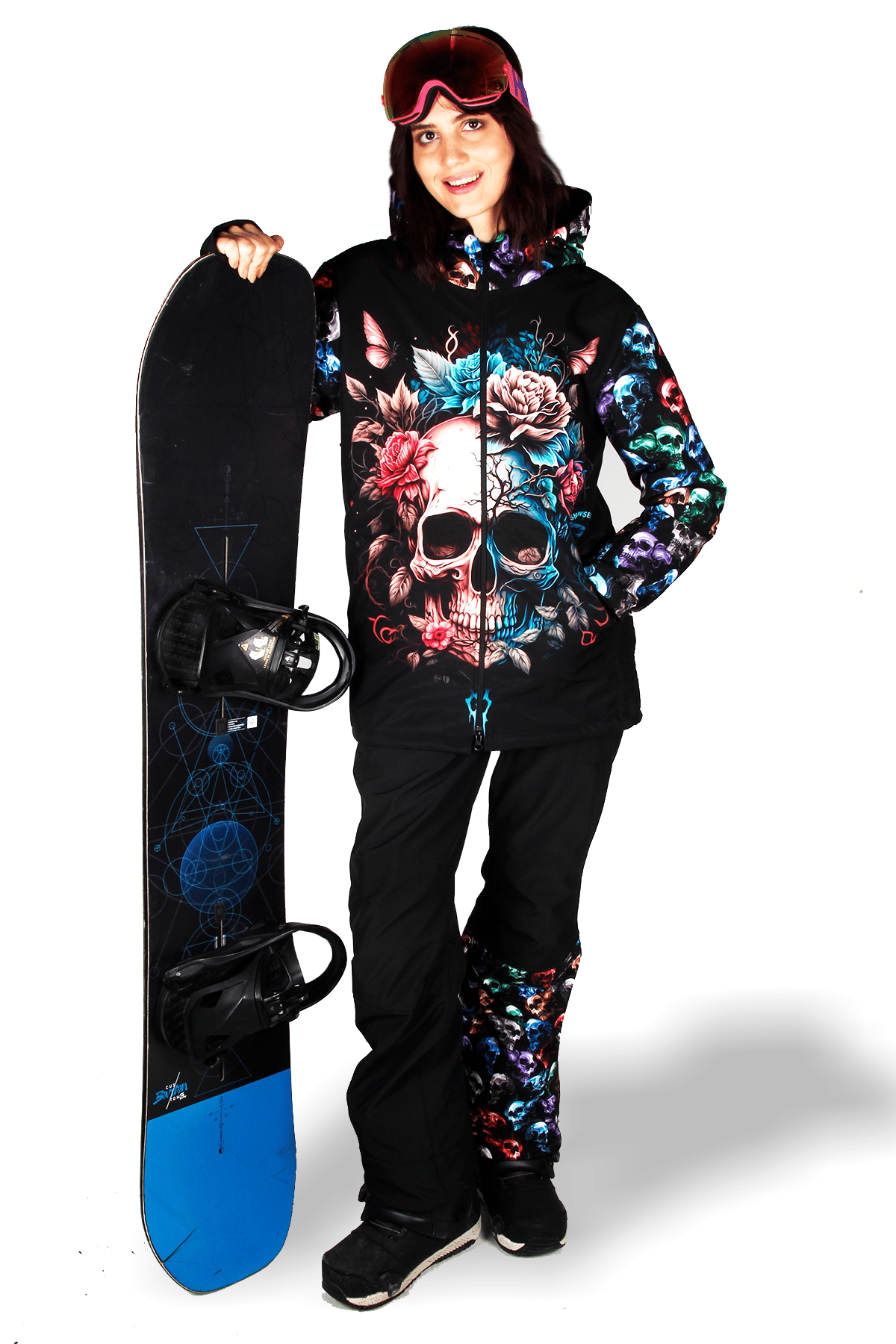 Snowsea Original Skull Snowboard Mont ve Pantolon Takımı