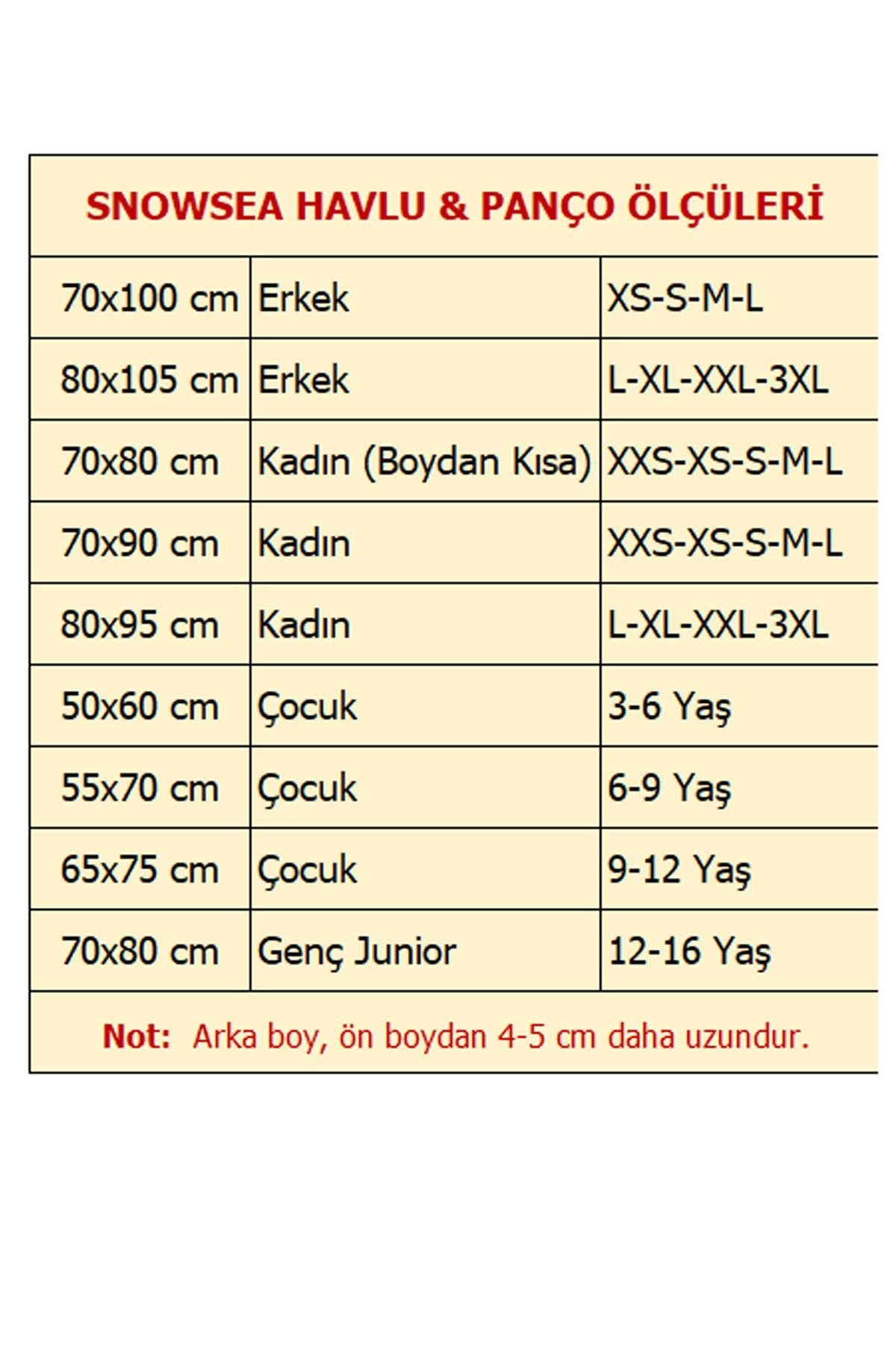 Snowsea Özel Tasarım Plaj Havlu Panço, Sörf Pançosu
