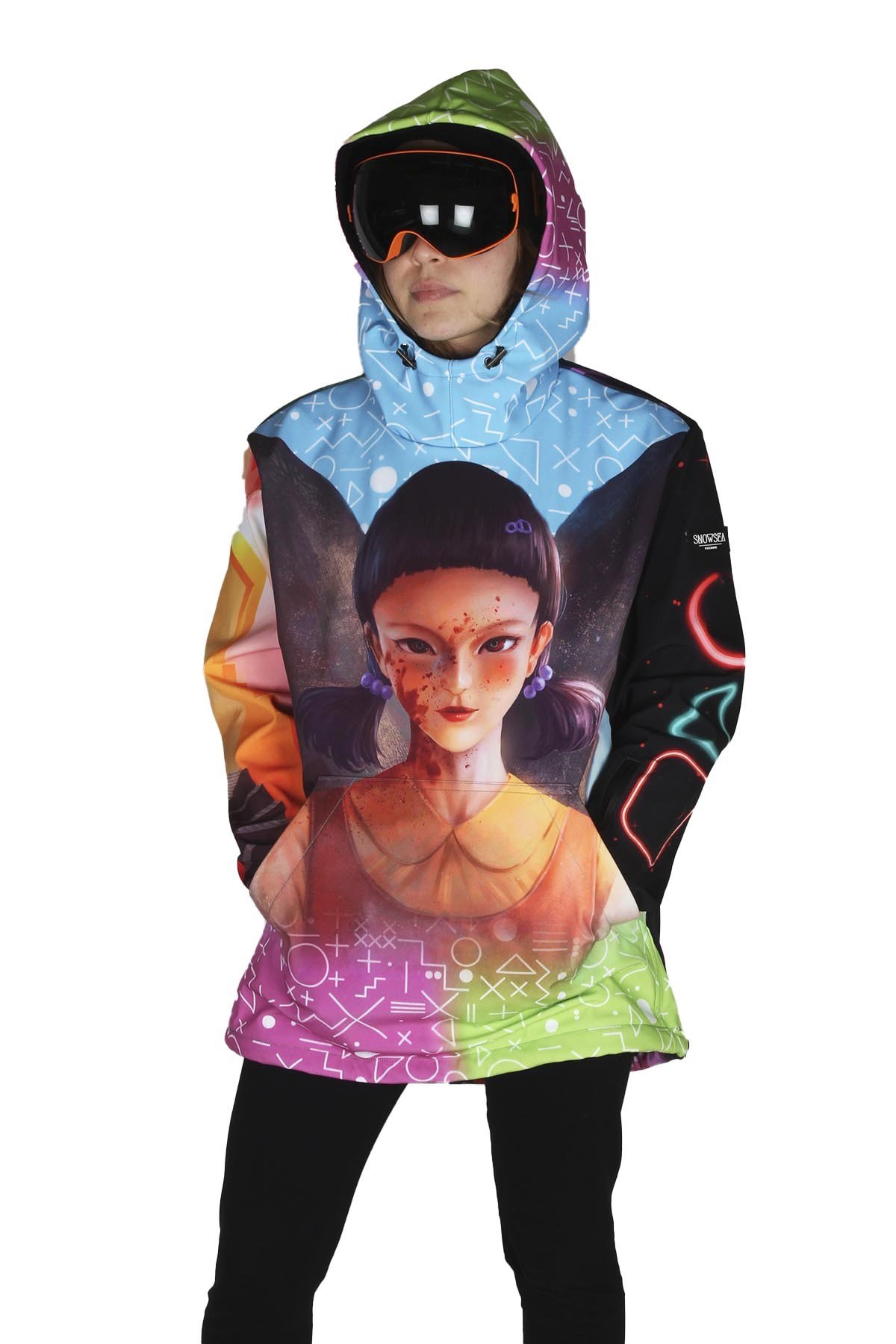 Snowsea Squid Game Bayan Yaka Fermuarlı Snowboard & Kayak Montu SS7770