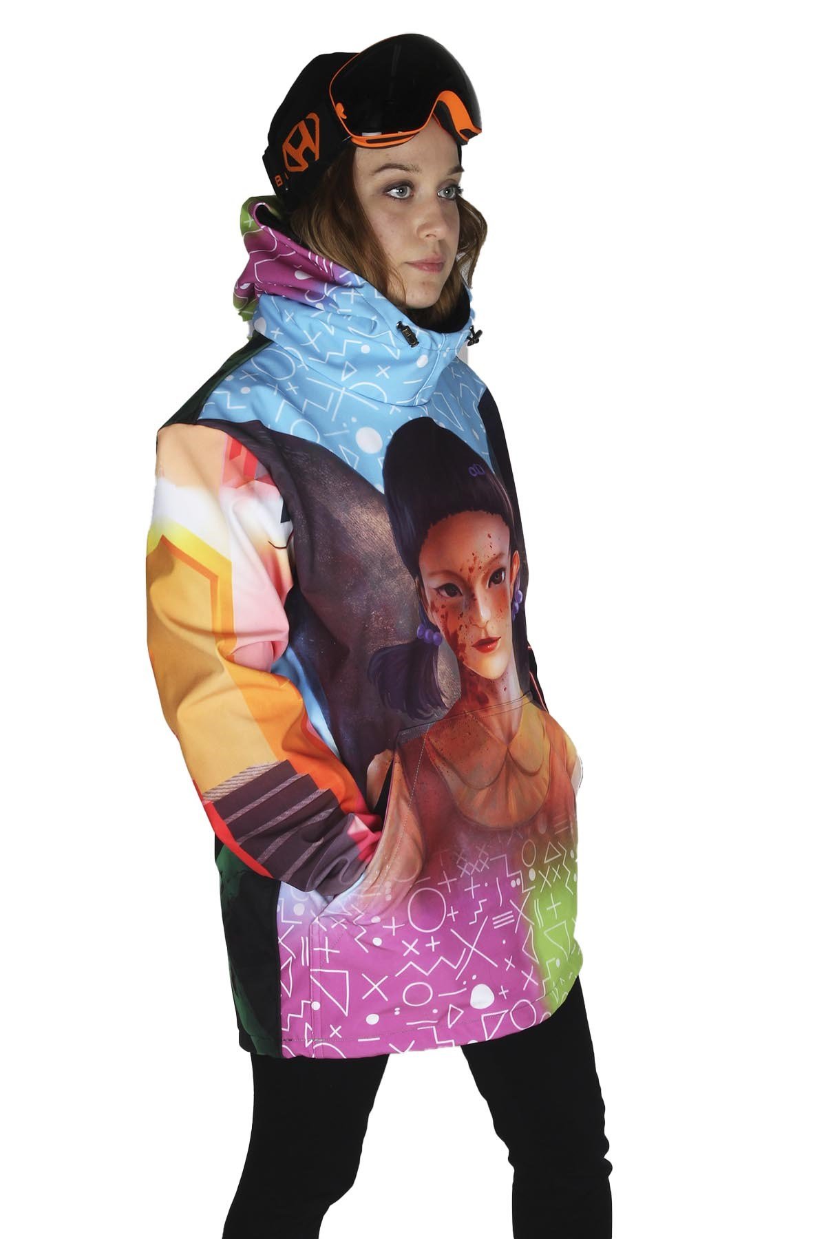 Snowsea Squid Game Bayan Yaka Fermuarlı Snowboard & Kayak Montu SS7770