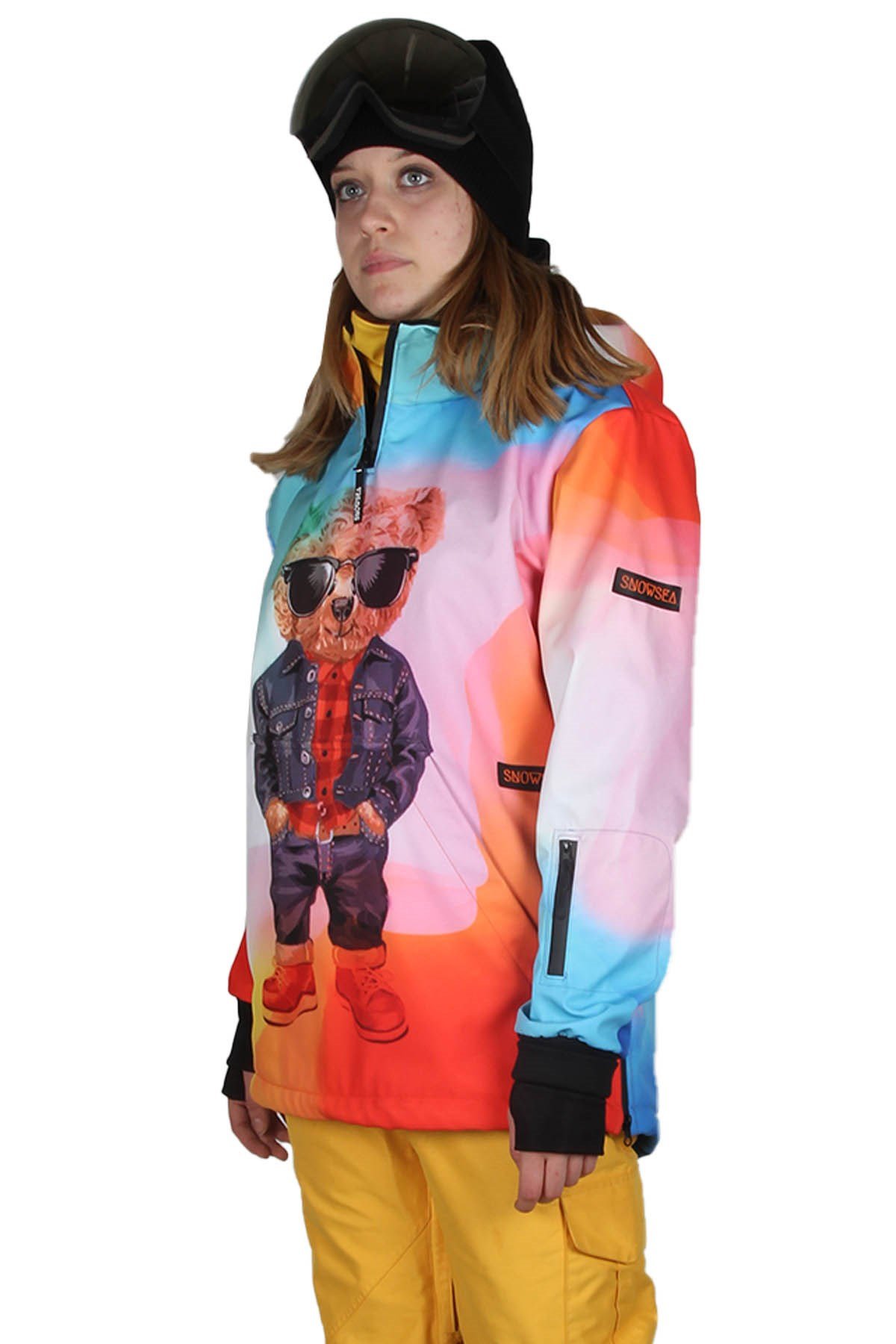 Snowsea SS7915 Cool Teddy Kadın Kar ve Kayak Montu, Bayan Renkli Snowboard Montu