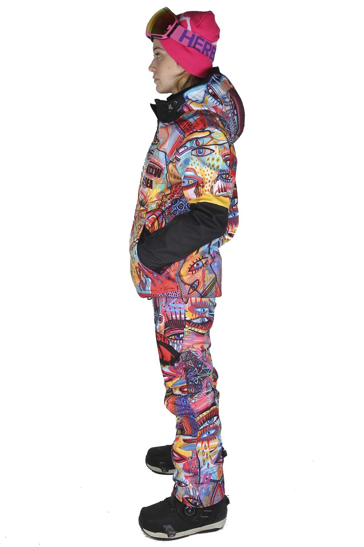 Snowsea SS7978 Artistic Touch Kadın Snowboard Mont & Pantolon Takımı
