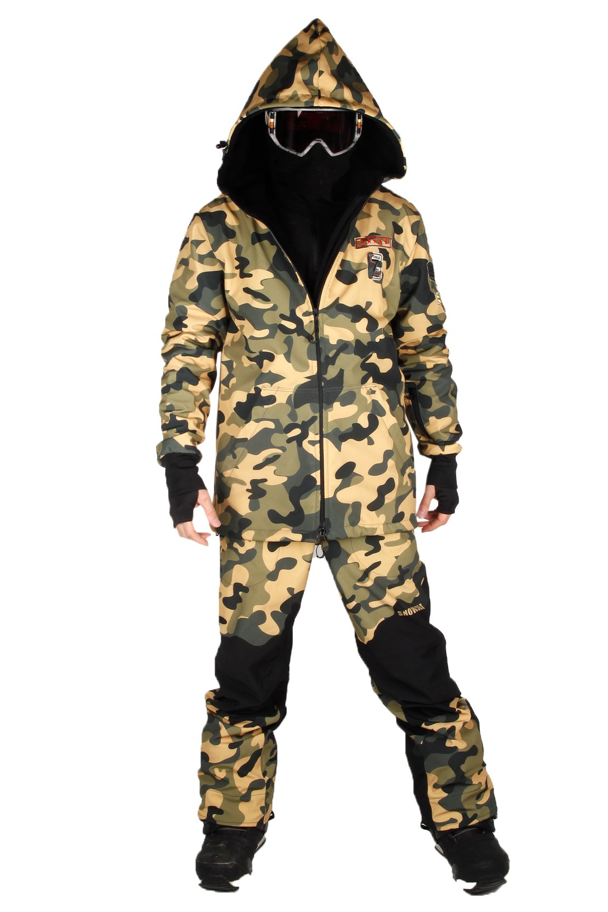 Snowsea SS9025 Camouflage Erkek Kayak Mont & Pantolon Takım