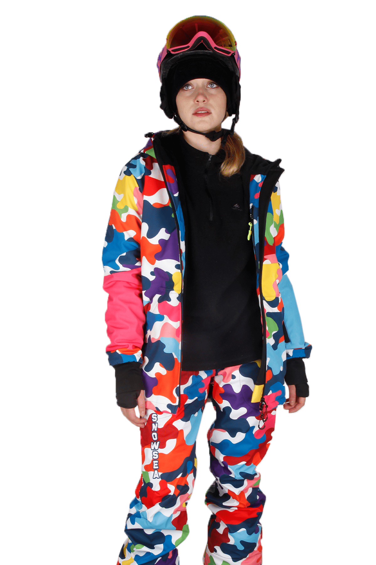 Snowsea SS9026-1 Camouflage Kadın Kayak Montu, Kar Montu