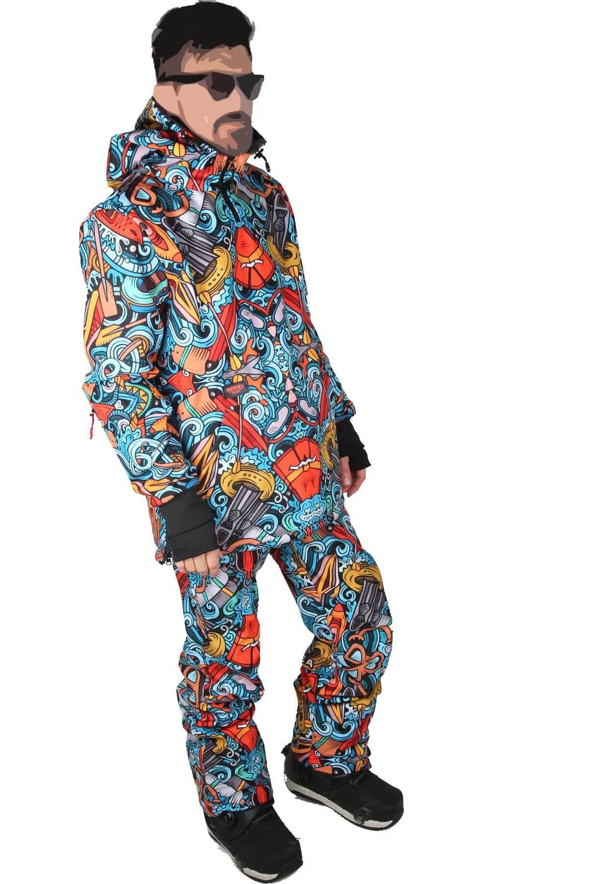 Snowsea Tasarım SS7886 Kayak ve Snowboard Mont ve Pantolon Takımı