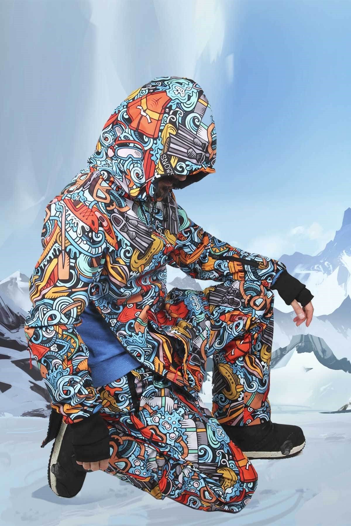 Snowsea Tasarım SS7886 Kayak ve Snowboard Mont ve Pantolon Takımı