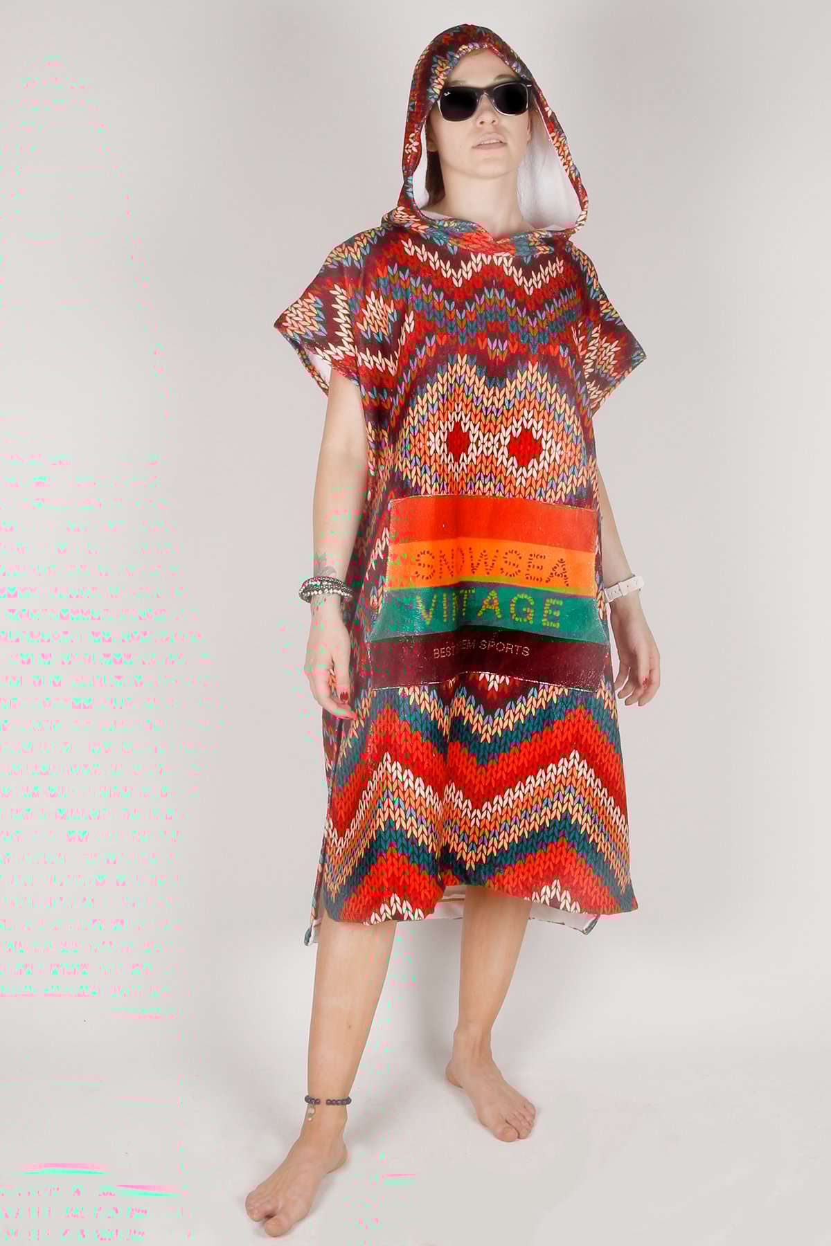 Snowsea Tribal Vintage Plaj ve Sörf Havlu Pançosu