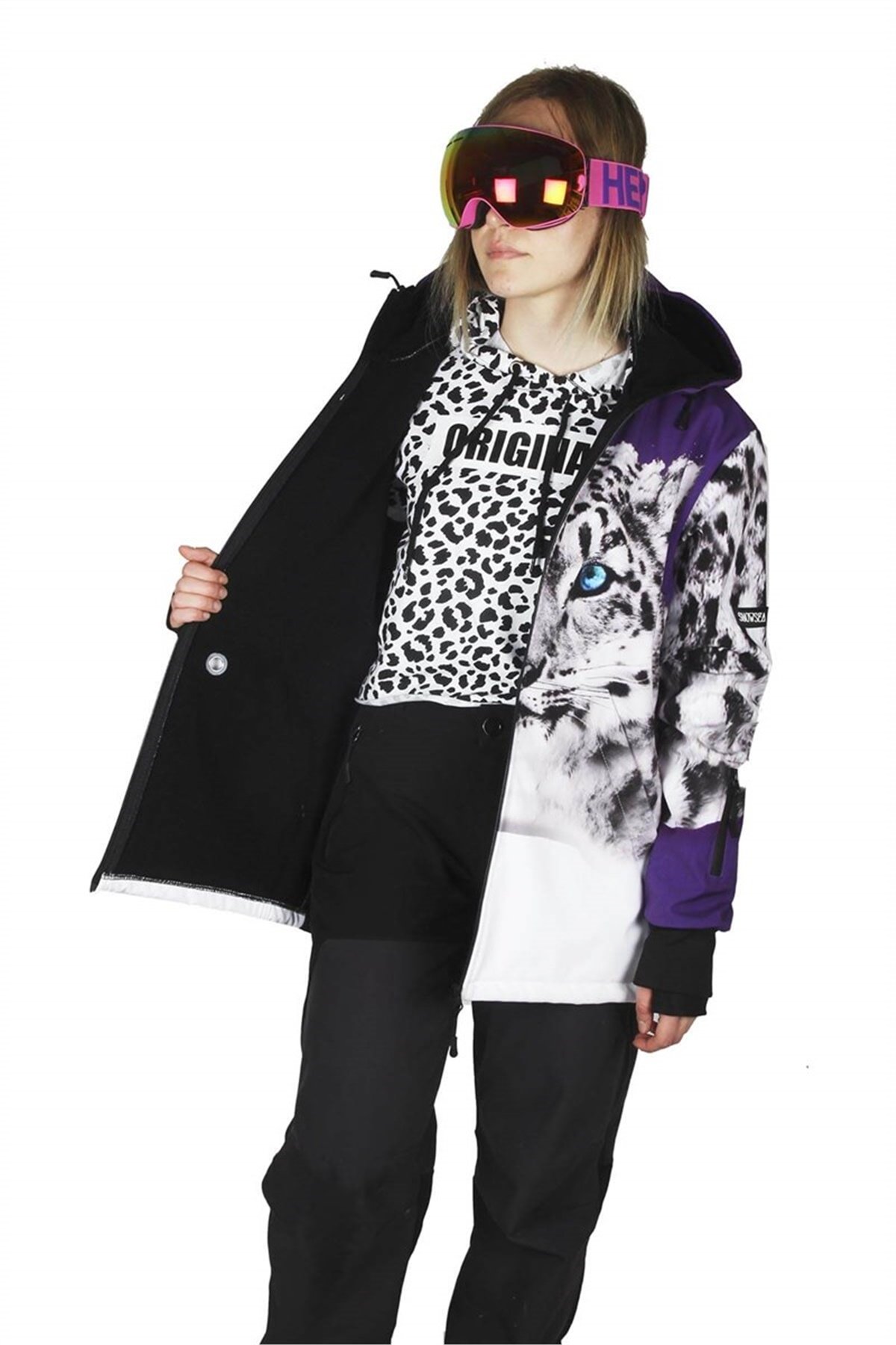 Snowsea White Tiger Fermuarlı Snowboard ve Kayak Montu