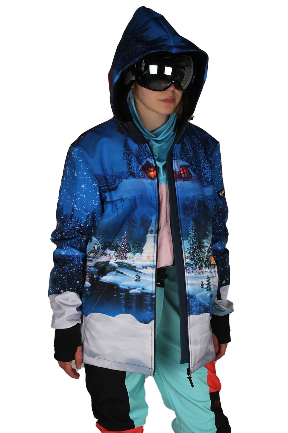 Snowy Night Kadın Kayak Montu, Snowsea SS7815 Su ve Rüzgar Geçirmez Snowboard Montu