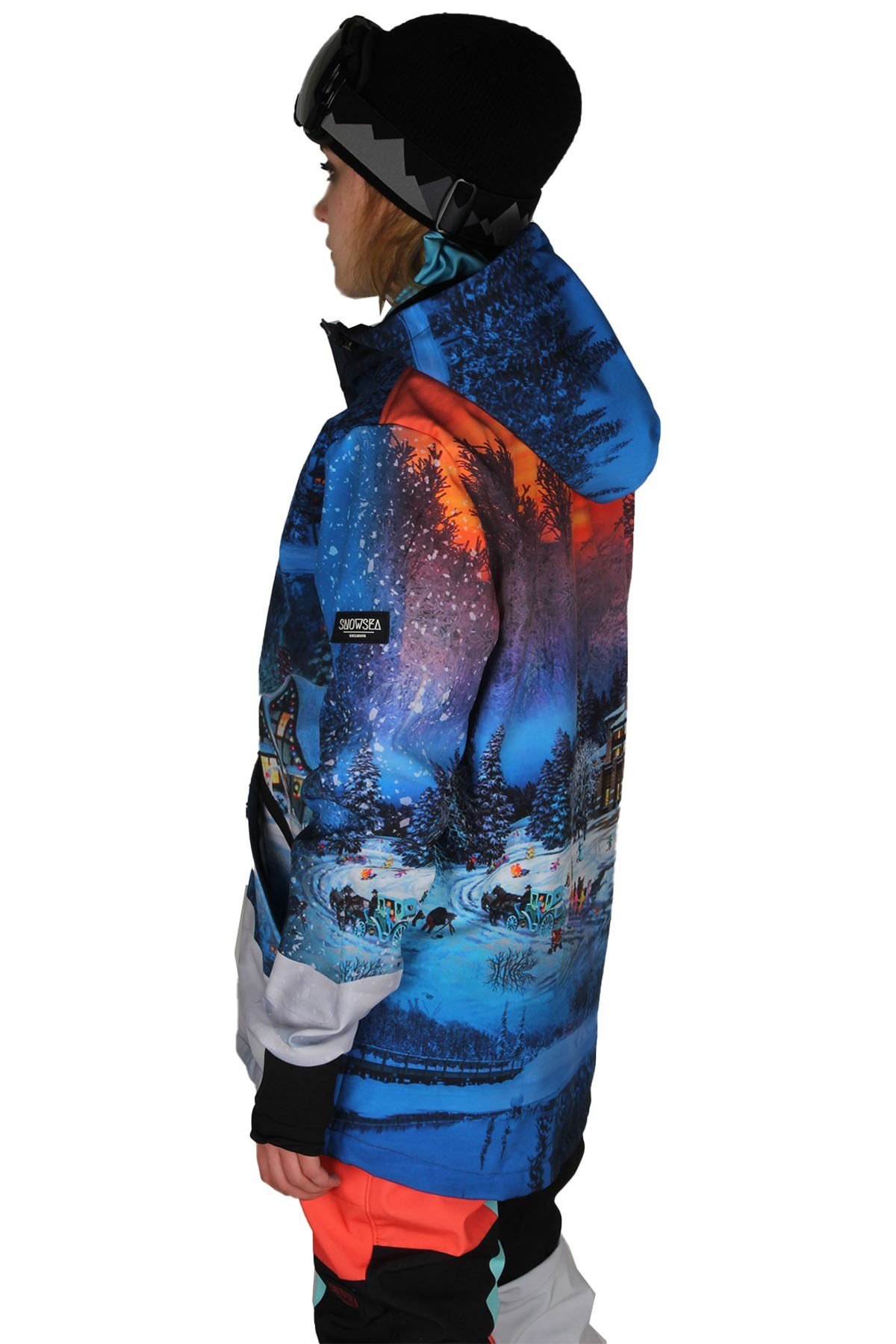 Snowy Night Kadın Kayak Montu, Snowsea SS7815 Su ve Rüzgar Geçirmez Snowboard Montu