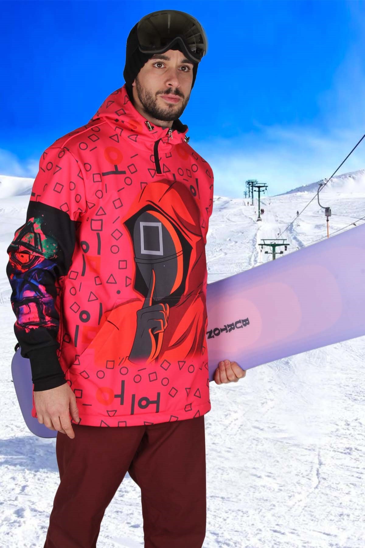 Squid Game Kar Montu, Snowsea SS7730 Snowboard ve Kayak Montu