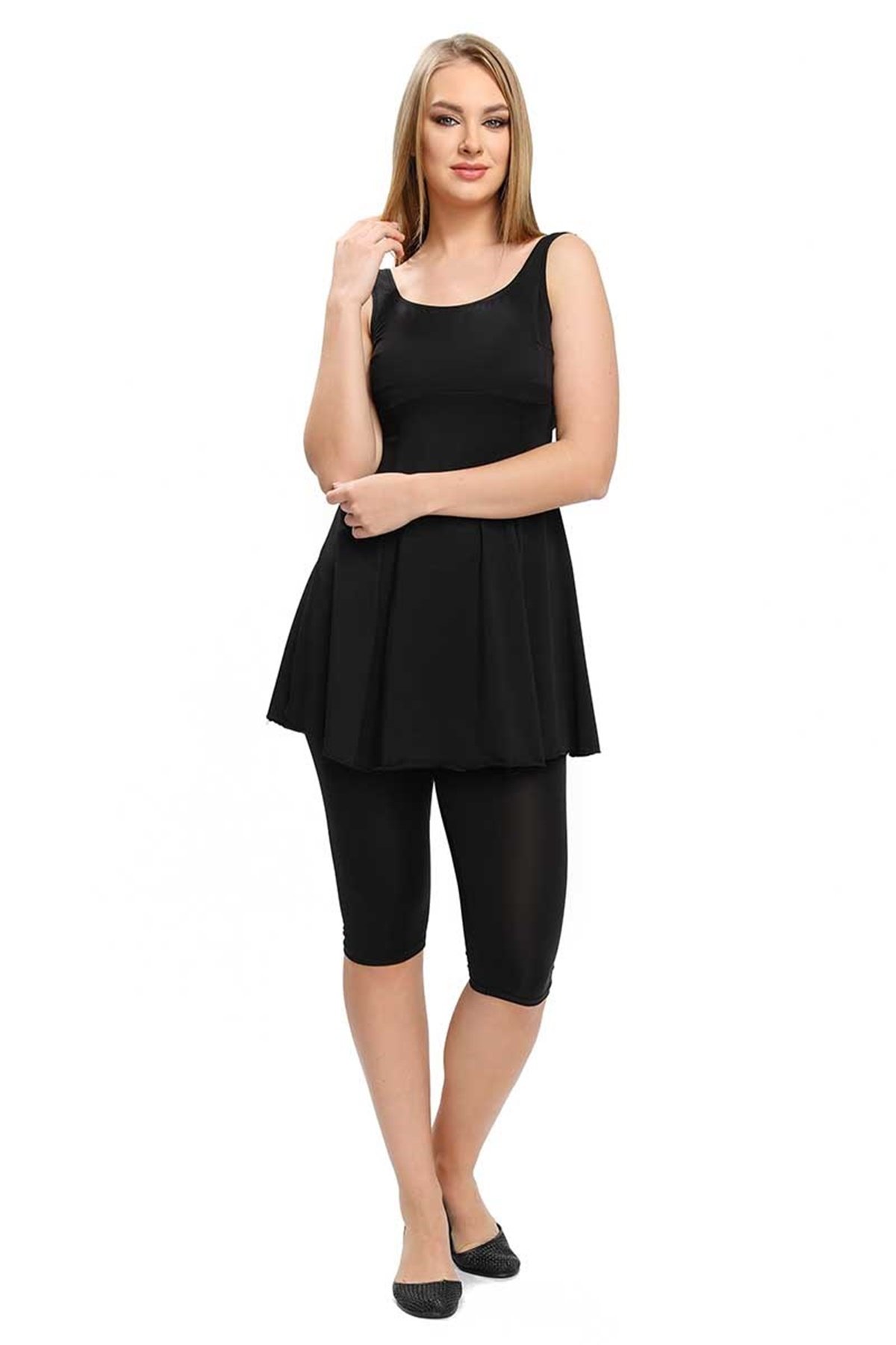 Taytlı Askılı Elbise Mayo, Havuz Mayo Cersy 3208002 