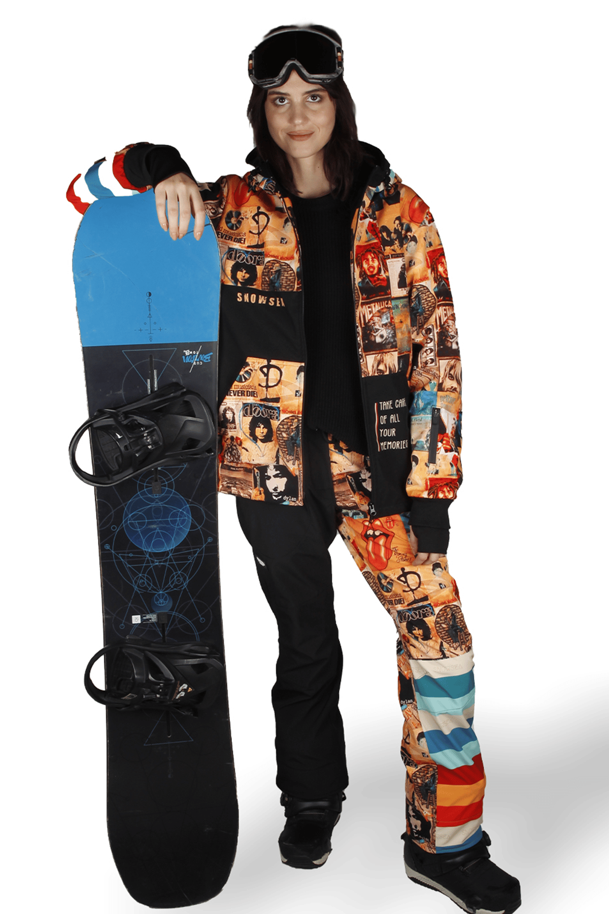 Vintage Kadın Kayak & Snowboard Mont & Pantolon Takımı