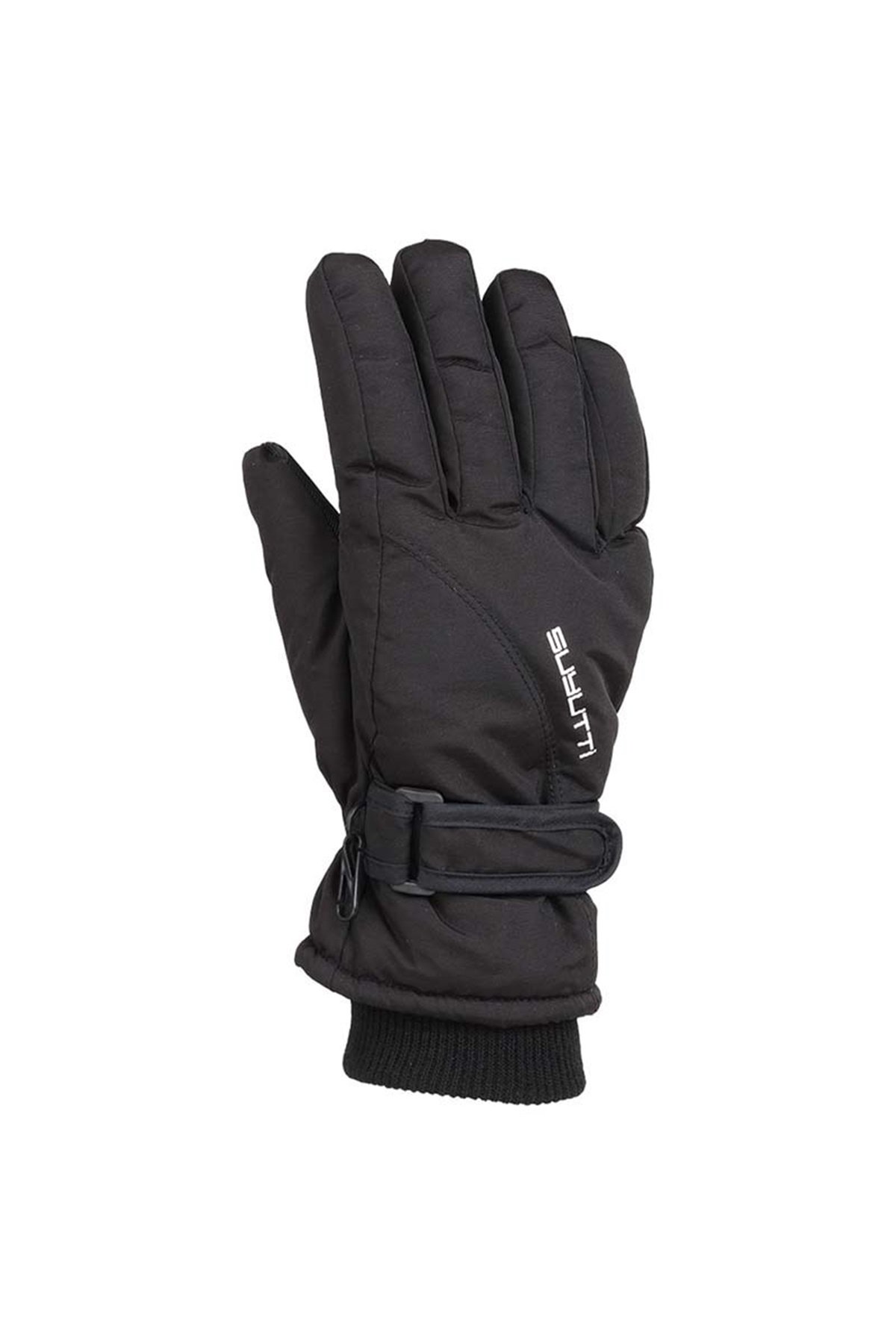 Yetişkin Erkek Düz Siyah Kar Eldiveni - KR424-4