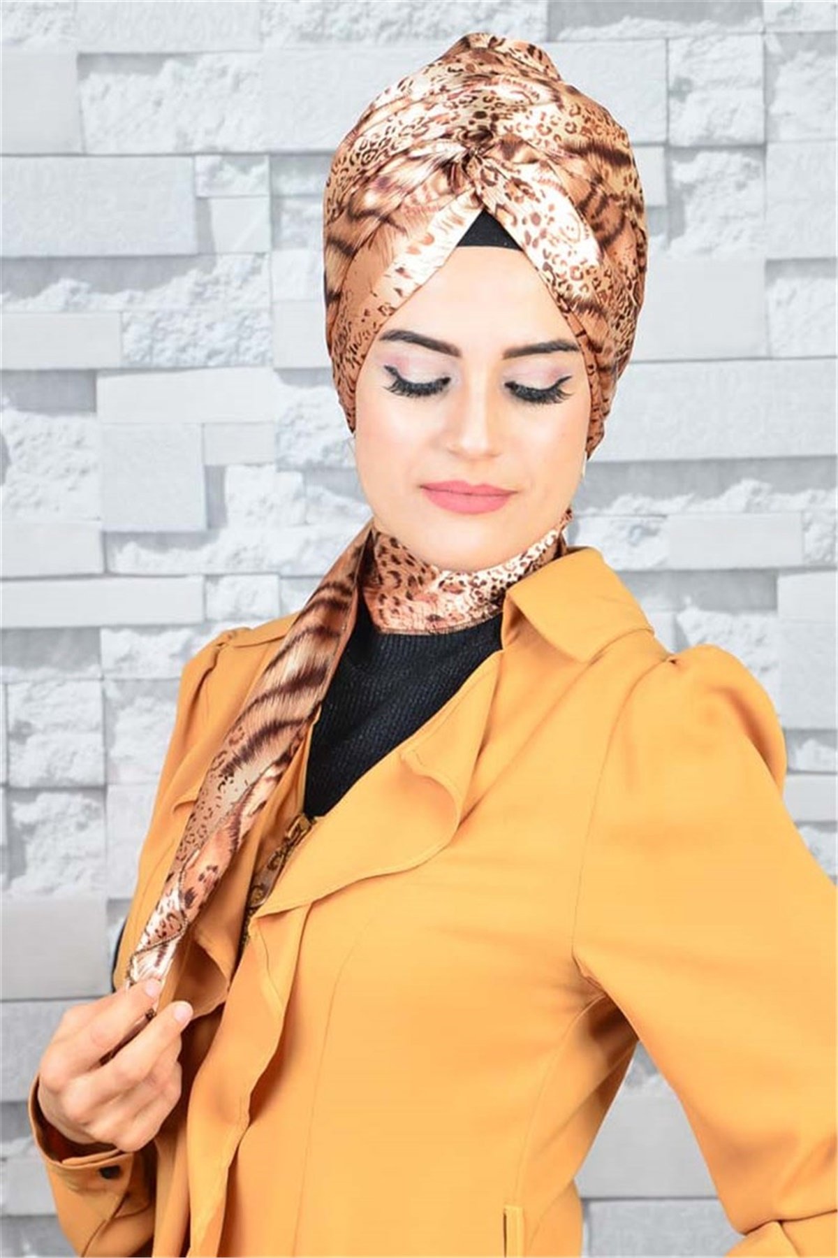 Zincir Bandana Pratik Bone Şal BN015