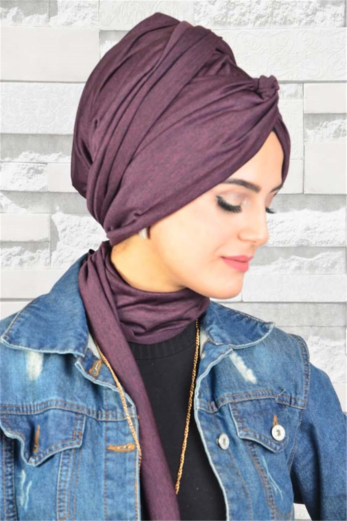 Zincir Bandana Pratik Bone Şal BN049