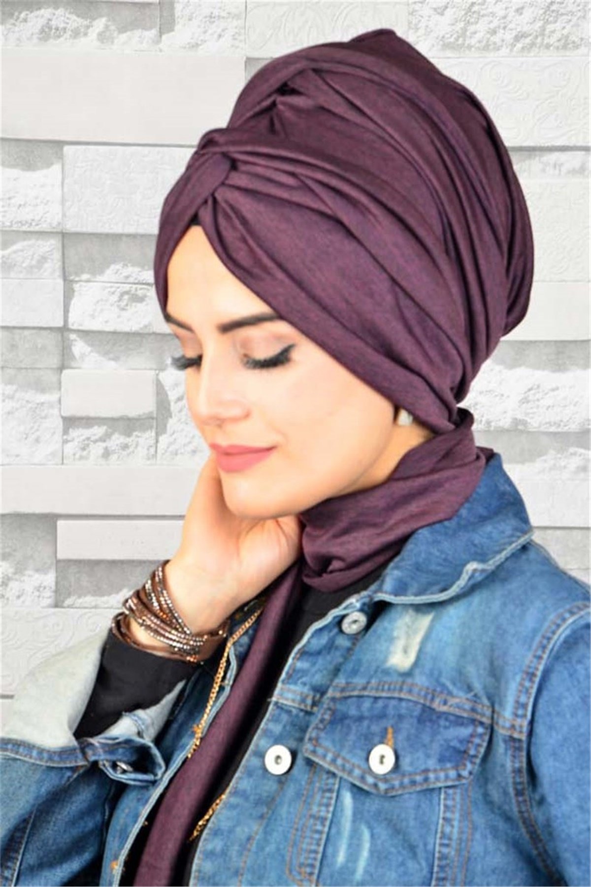 Zincir Bandana Pratik Bone Şal BN049