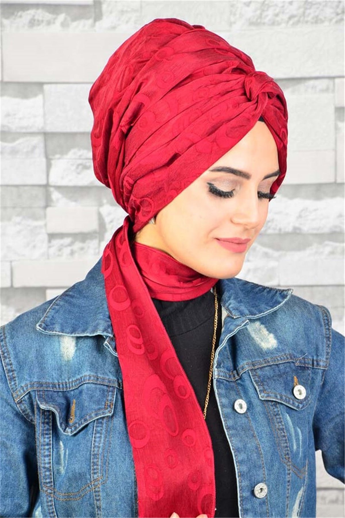 Zincir Bandana Pratik Bone Şal BN049