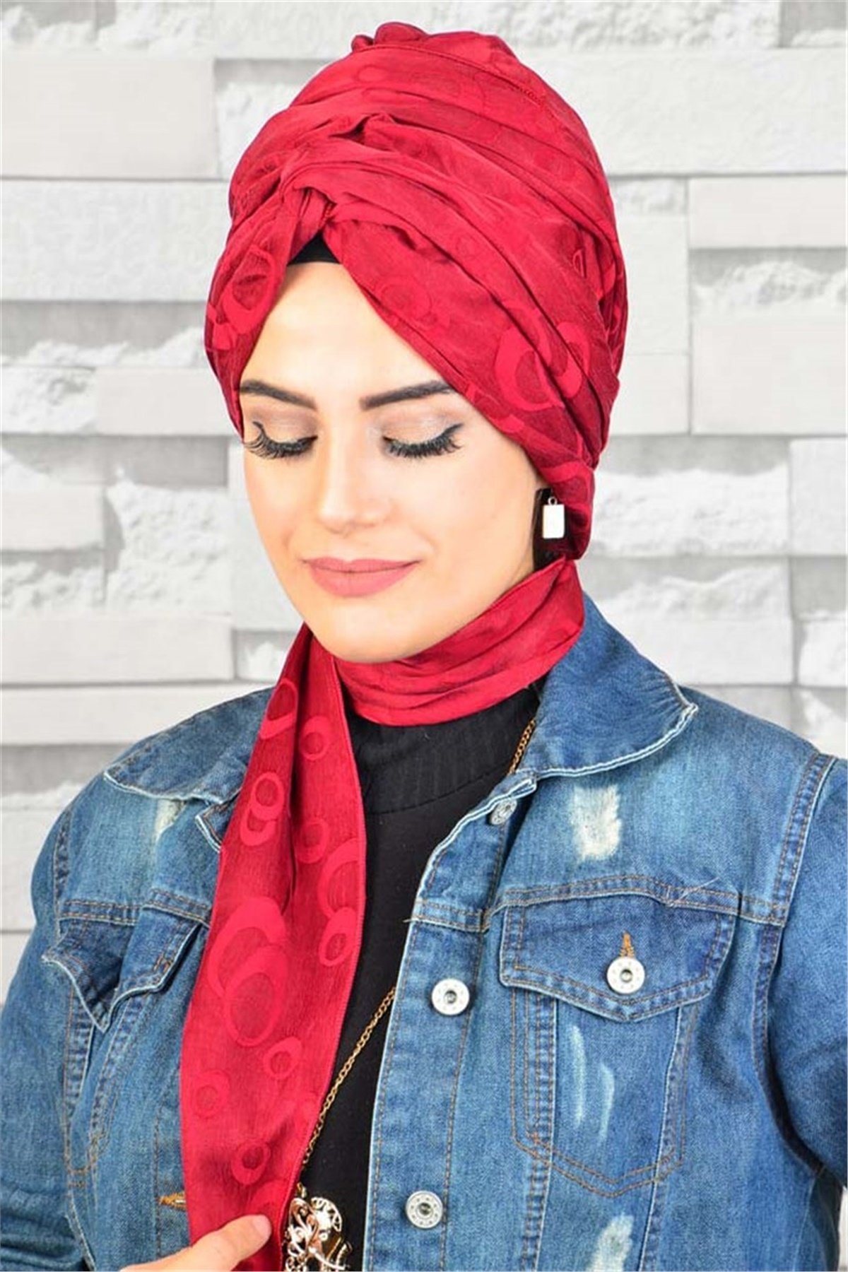 Zincir Bandana Pratik Bone Şal BN049