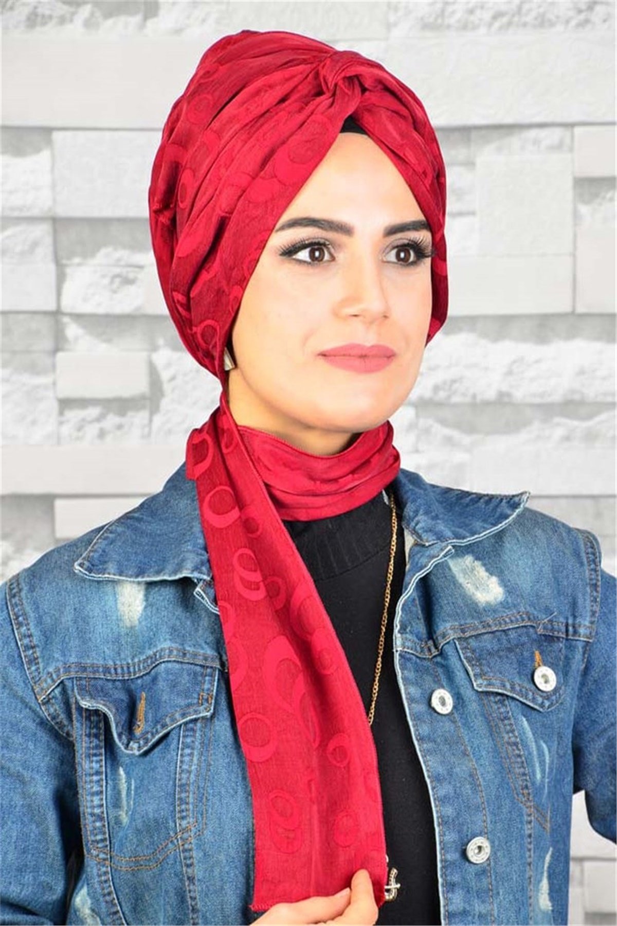 Zincir Bandana Pratik Bone Şal BN049
