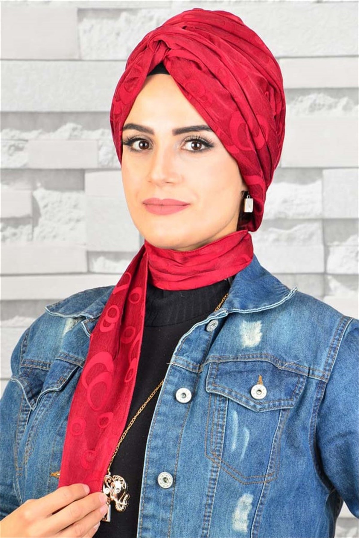 Zincir Bandana Pratik Bone Şal BN049