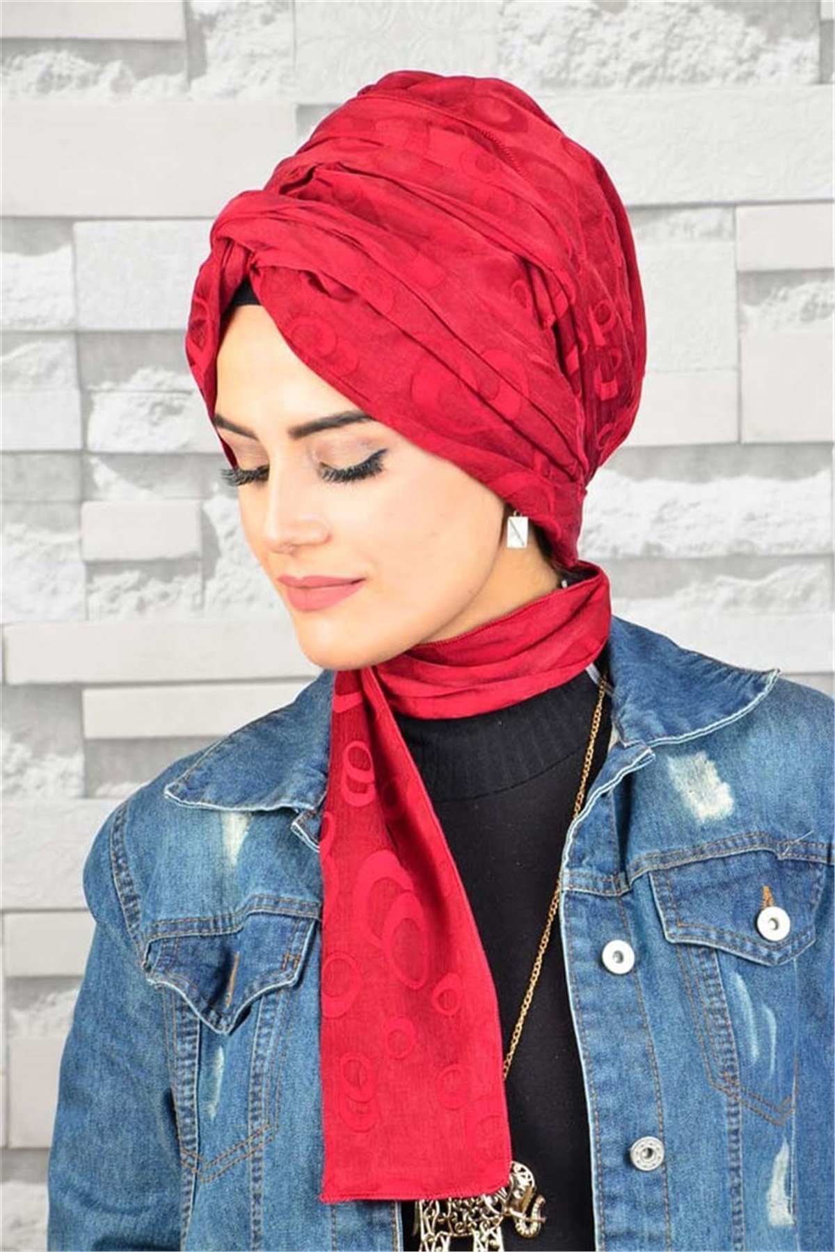 Zincir Bandana Pratik Bone Şal BN049