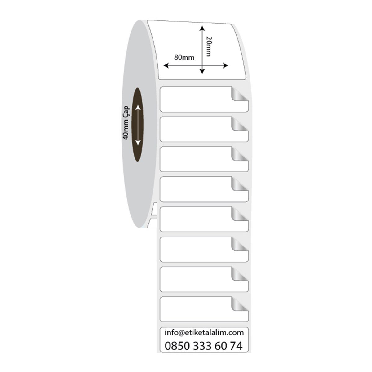 Fastyre Etiket (Sticker)80mm x 20mm Fastyre Etiket