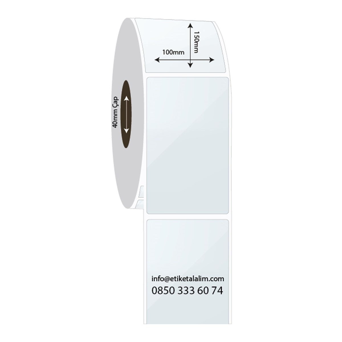 PP Şeffaf Etiket100mm x 150mm PP Şeffaf Etiket