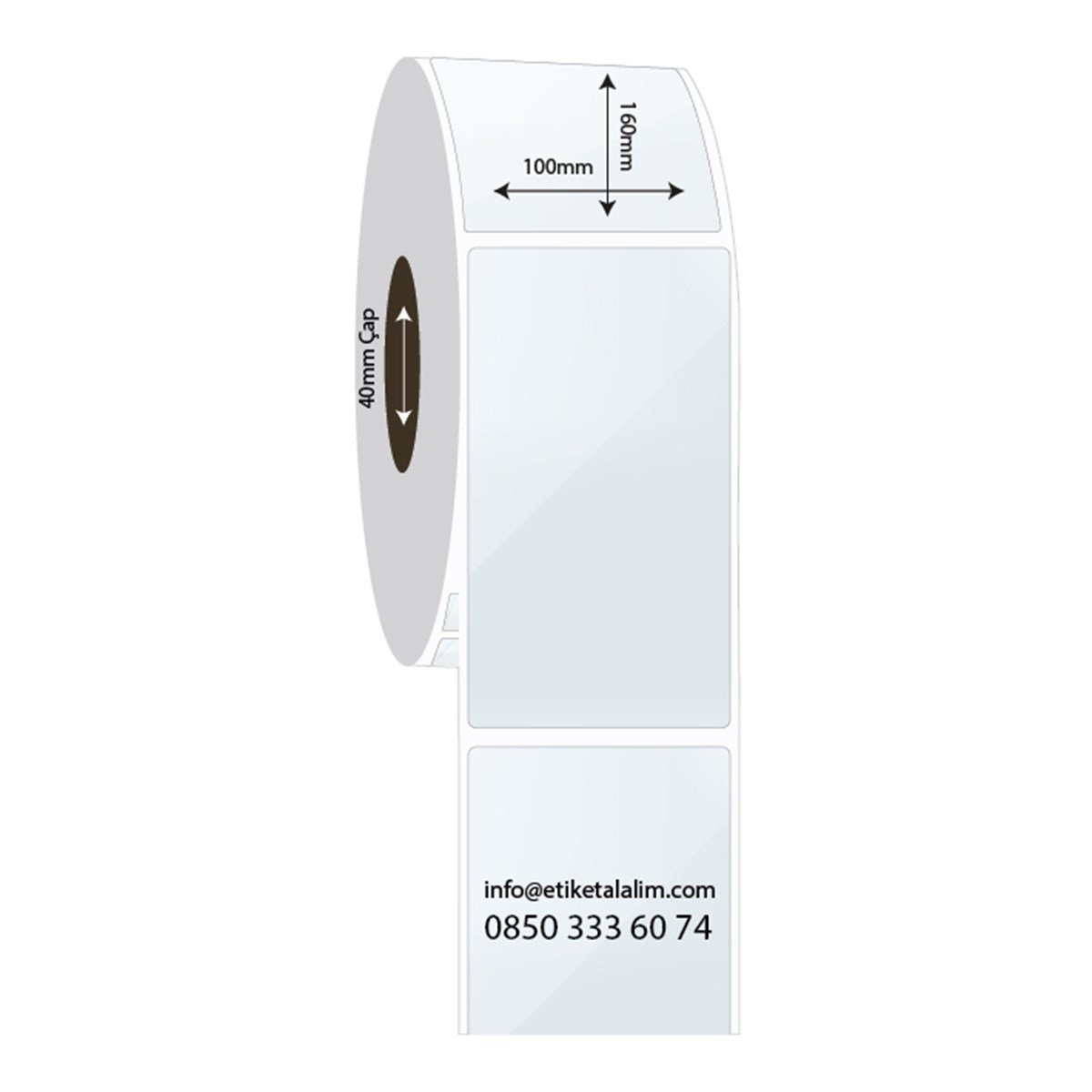 PP Şeffaf Etiket100mm x 160mm PP Şeffaf Etiket