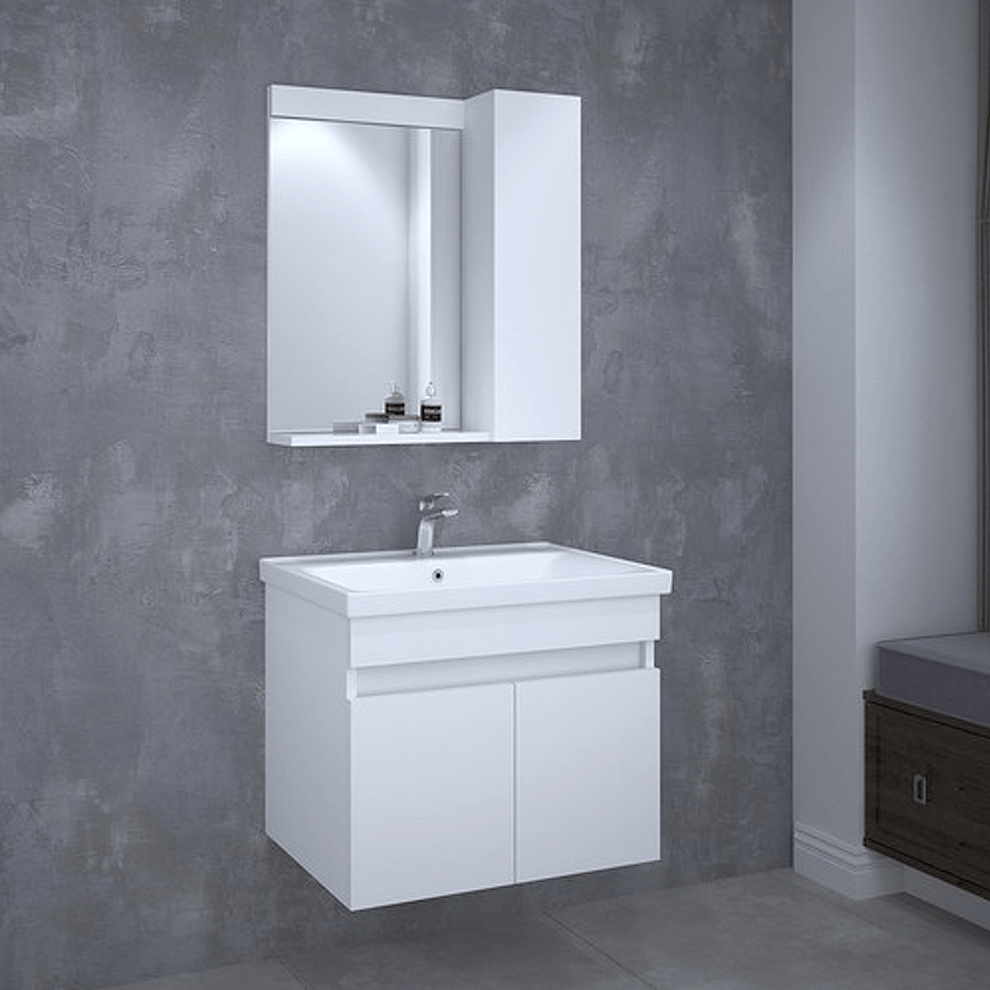 Denko Sava 65 cm Beyaz Banyo Dolabı