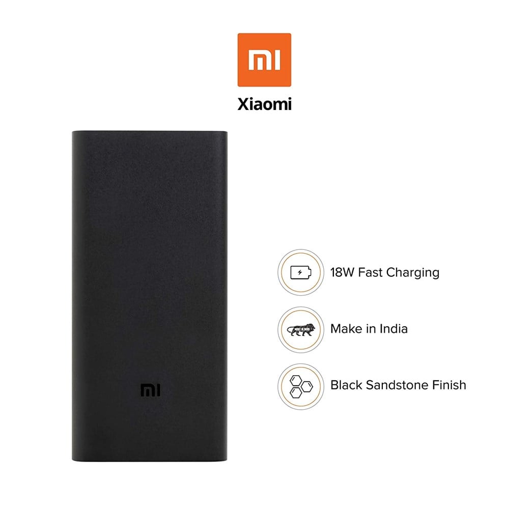 20000mAh Redmı 18W FAST CHARGE POWERBANK BLACK
