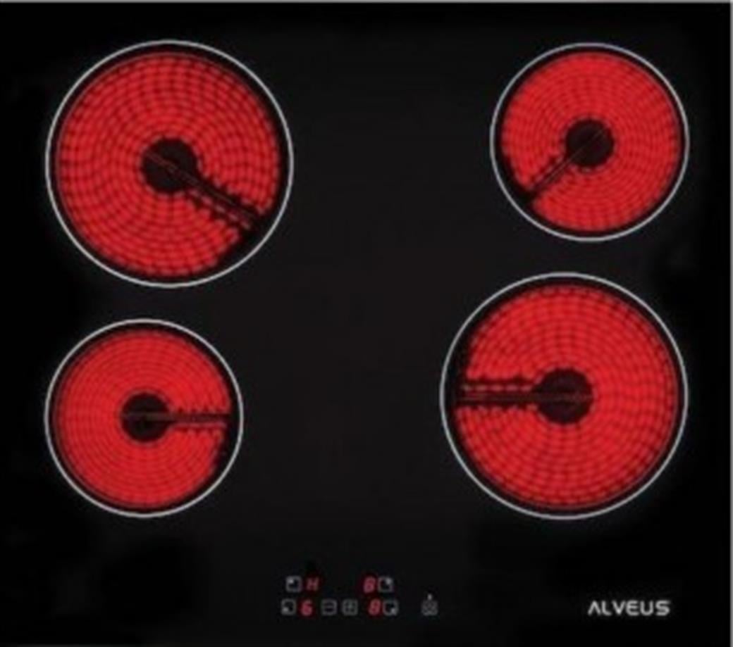 ALVEUS VC 604 60CM VİTROSERAMİK SİYAH OCAK