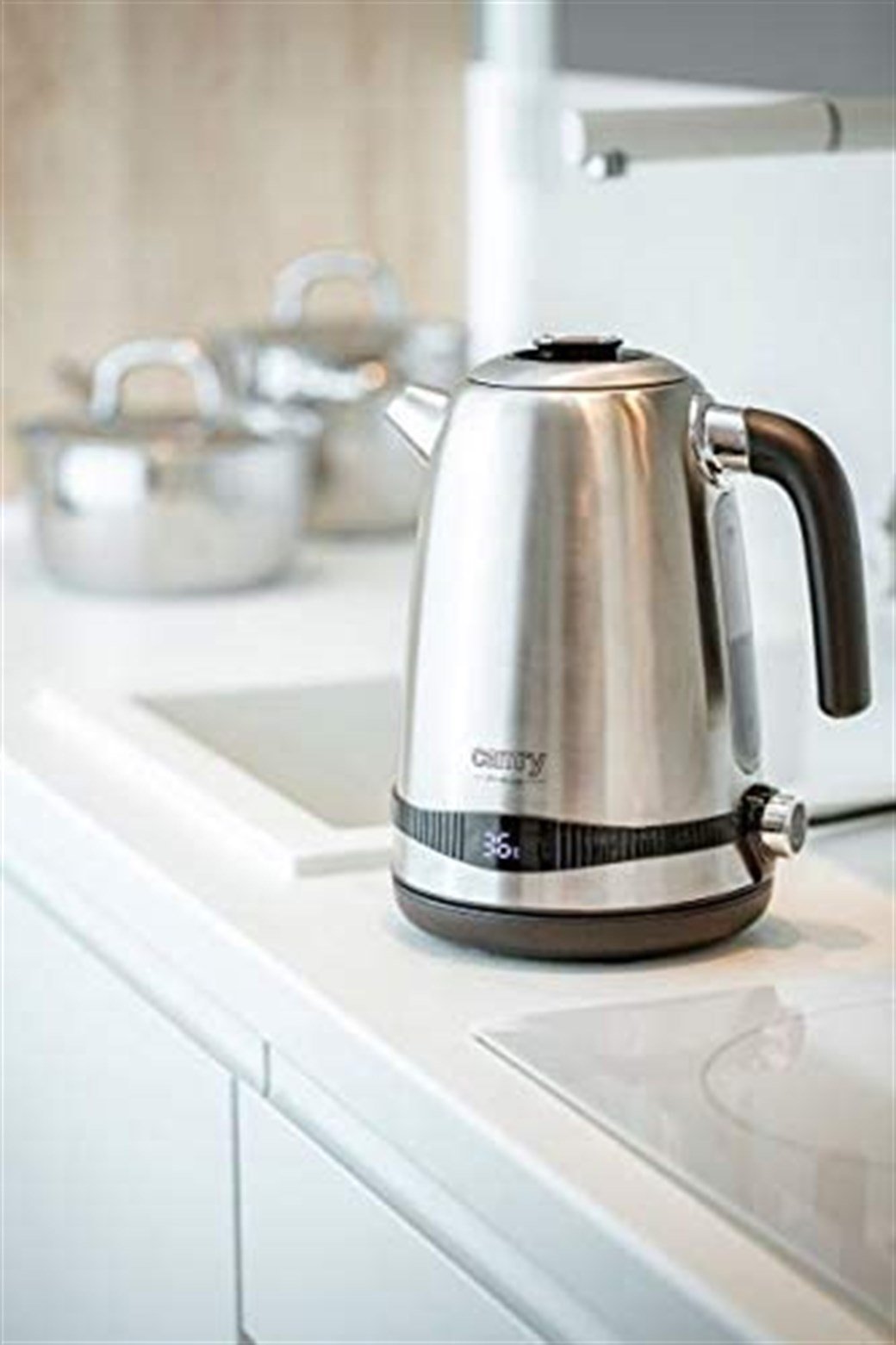 CAMRY 1291 STAİNLESS STEEL 1,7L KETTLE WİTH LCD DİSP.