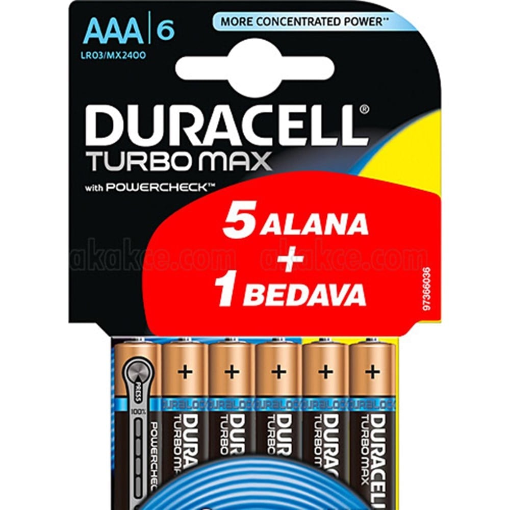DURACELL DC TURBO MAX K/PİL AA 5+1 BDV