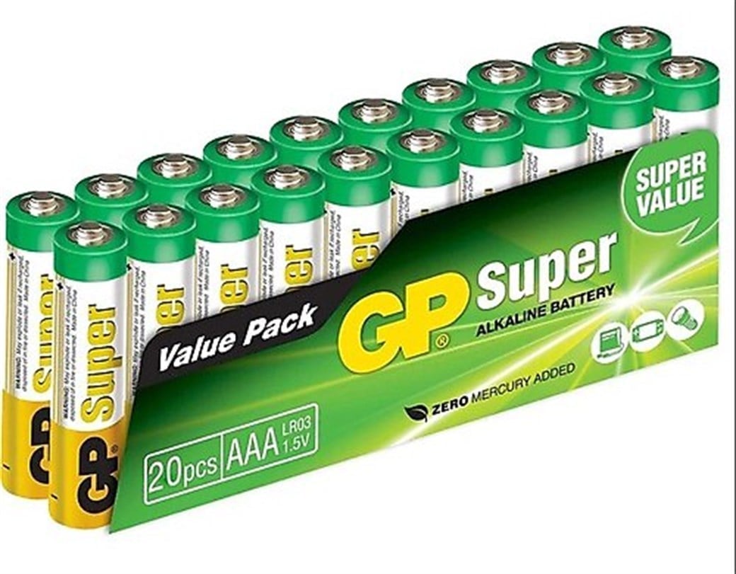 GP 24A-2VS20 AAA LR03 SUPER ALKALİN AAA İNCE KALEM 20'Lİ PAKET