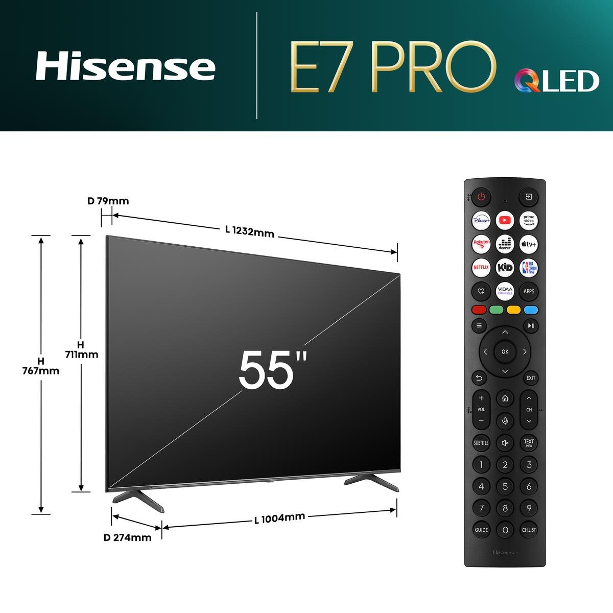 HISENSE 55E7NQ 55