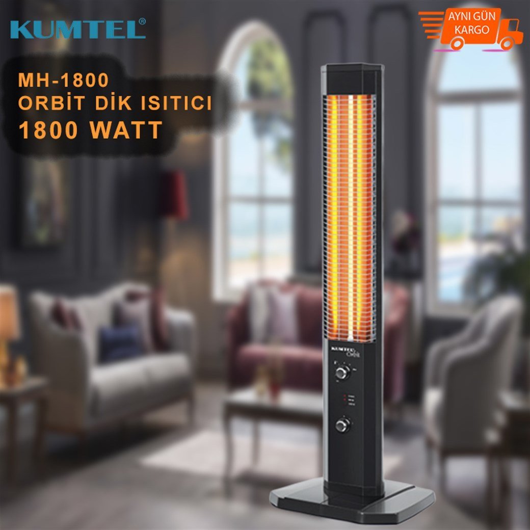 KUMTEL MH1800 MICA ELEKTİKLİ SOBA ORBİT/BLCK