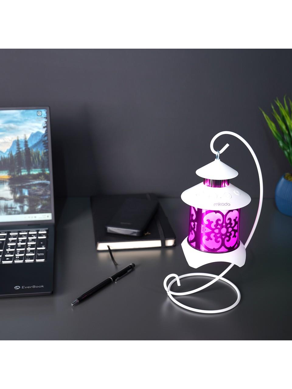 Mikado MD-20BT Beyaz 5W 1200mAh BT-LED Işıklı Bluetooth Hoparlör