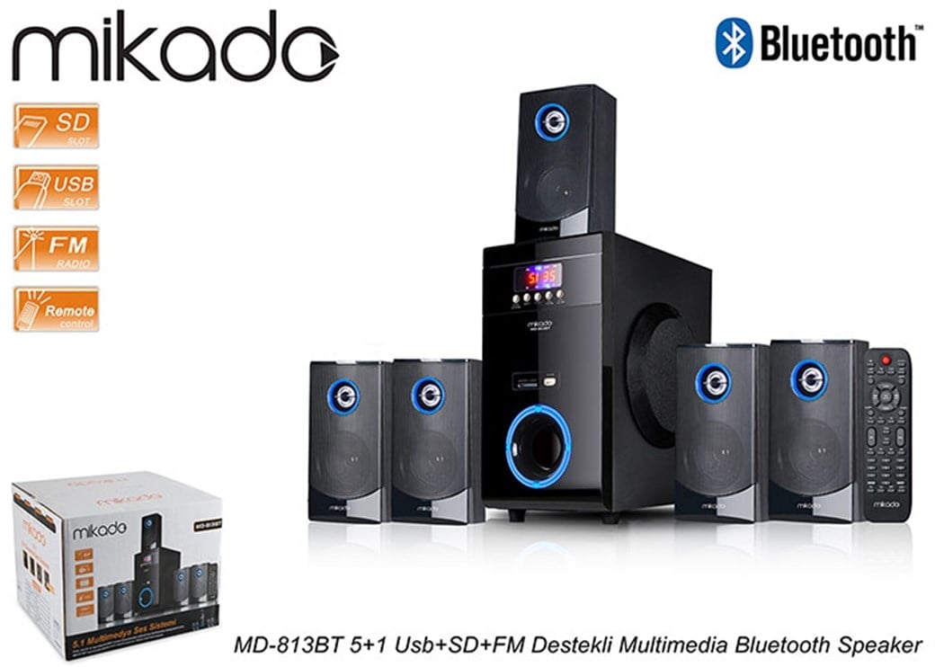 Mikado MD-813 5+1 Usb+SD+FM Destekli Multimedia Sp