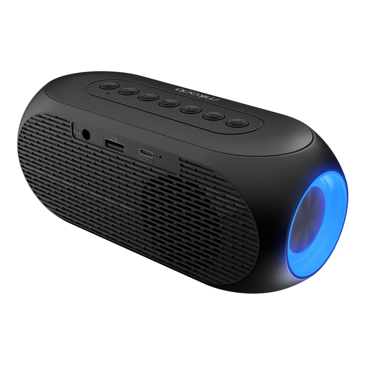 Mikado MD-W6 1200mAh 5W Siyah Bluetooth-Aux-Derece-Usb Double Alarmlı Saat Speaker