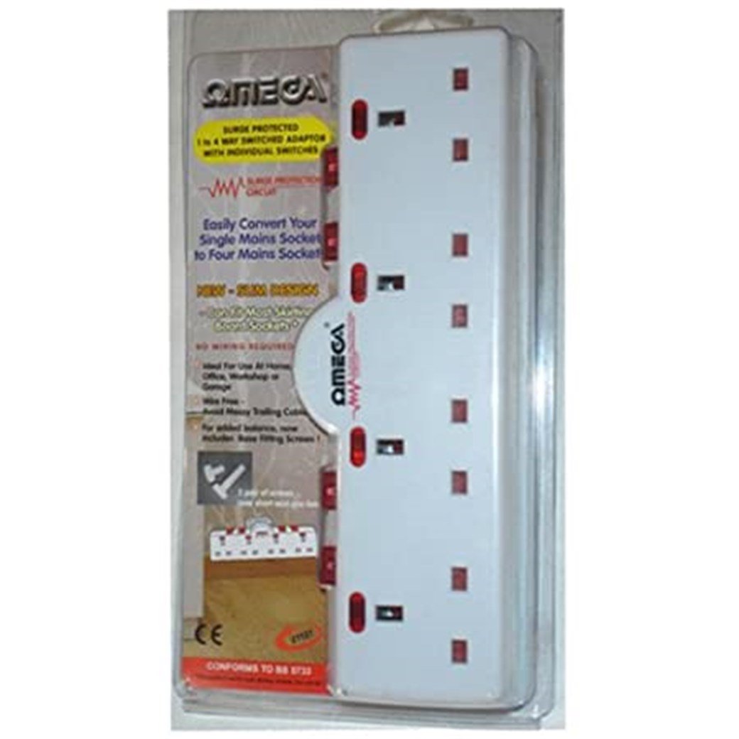 OMEGA  21127 SURGE PROTECTOR 1 TO 4 ADAPTOR AKIM KORUMALI ADAPTÖR